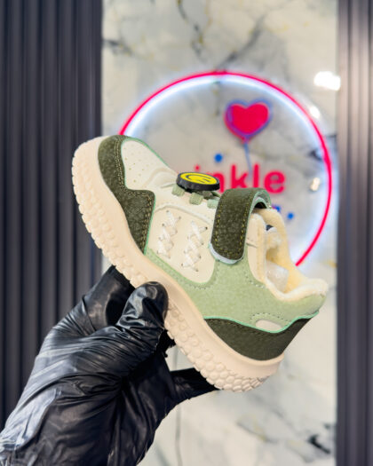 Toddler Green & White Boys Sneakers