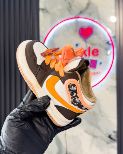 Toddler Orange & Brown Boys Sneakers