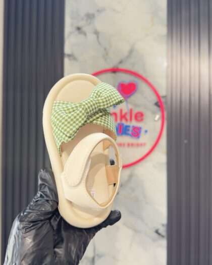 Pepperdem Green & Cream Big Girls Sandals