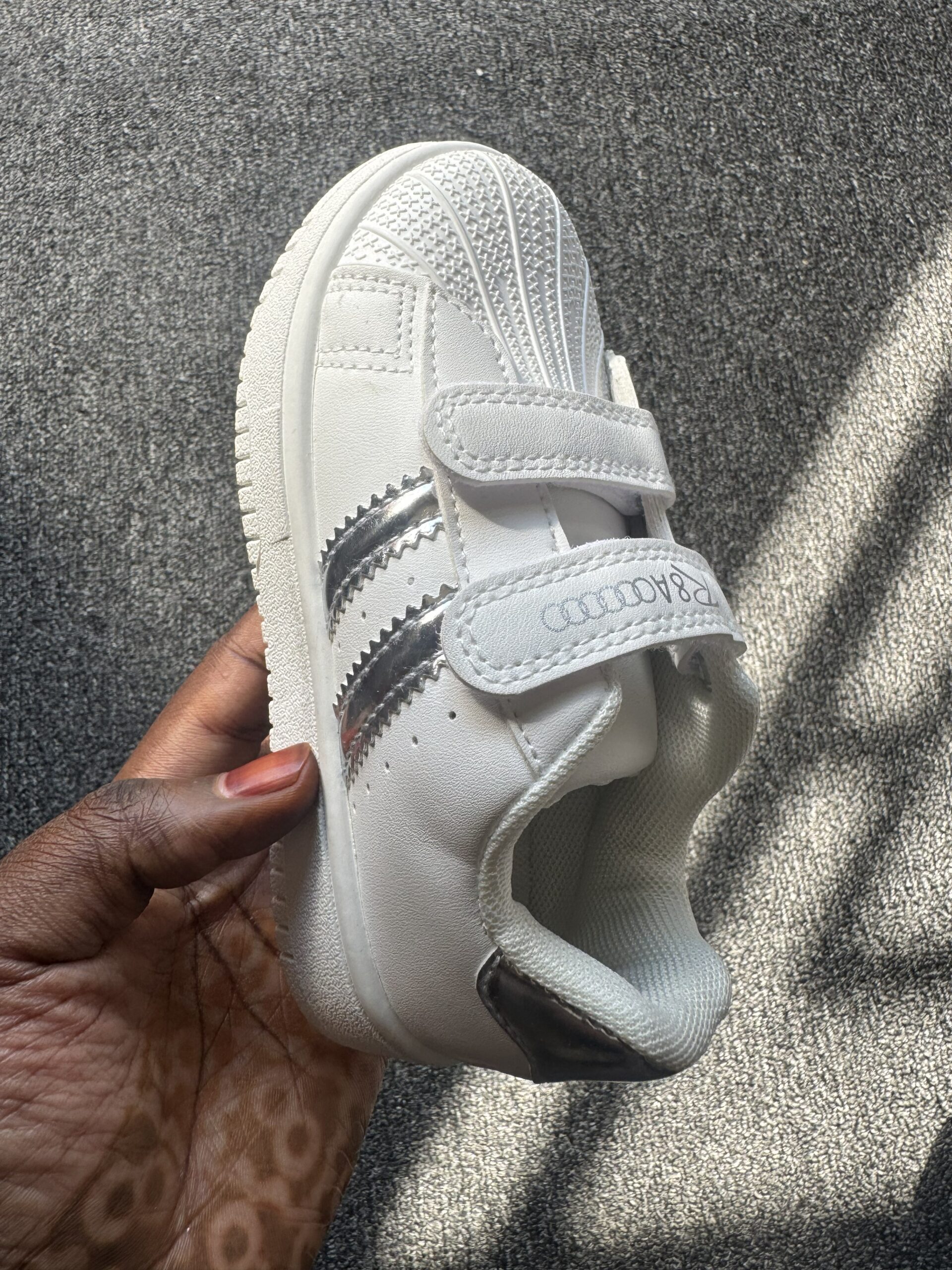 Boutique Standard White & Silver Boys Sneakers