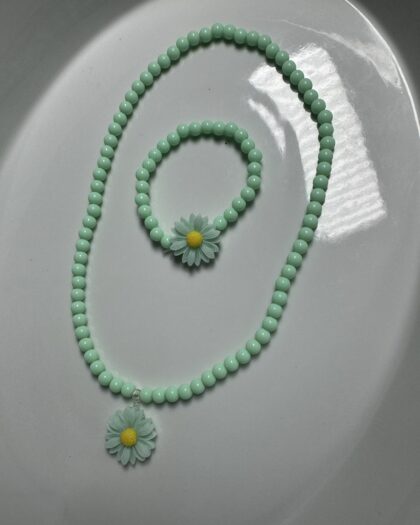 Girls Multicolour 2pcs Beads Necklace Set