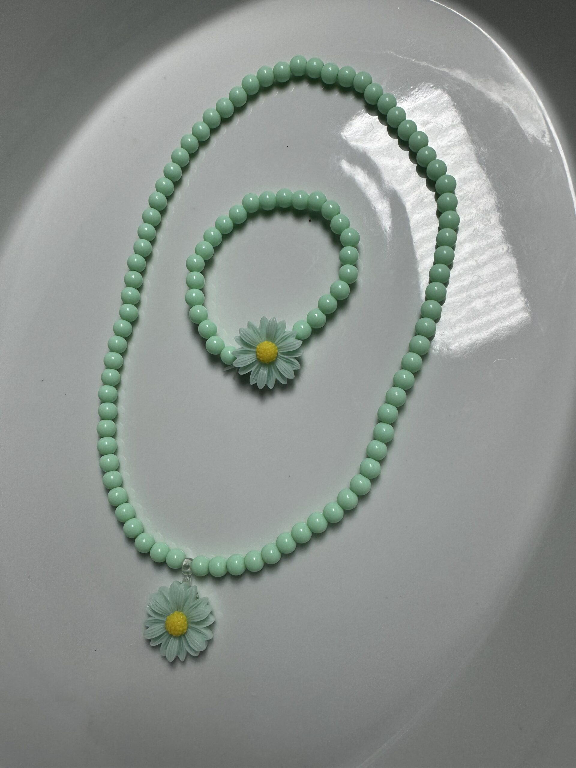 Girls Multicolour 2pcs Beads Necklace Set