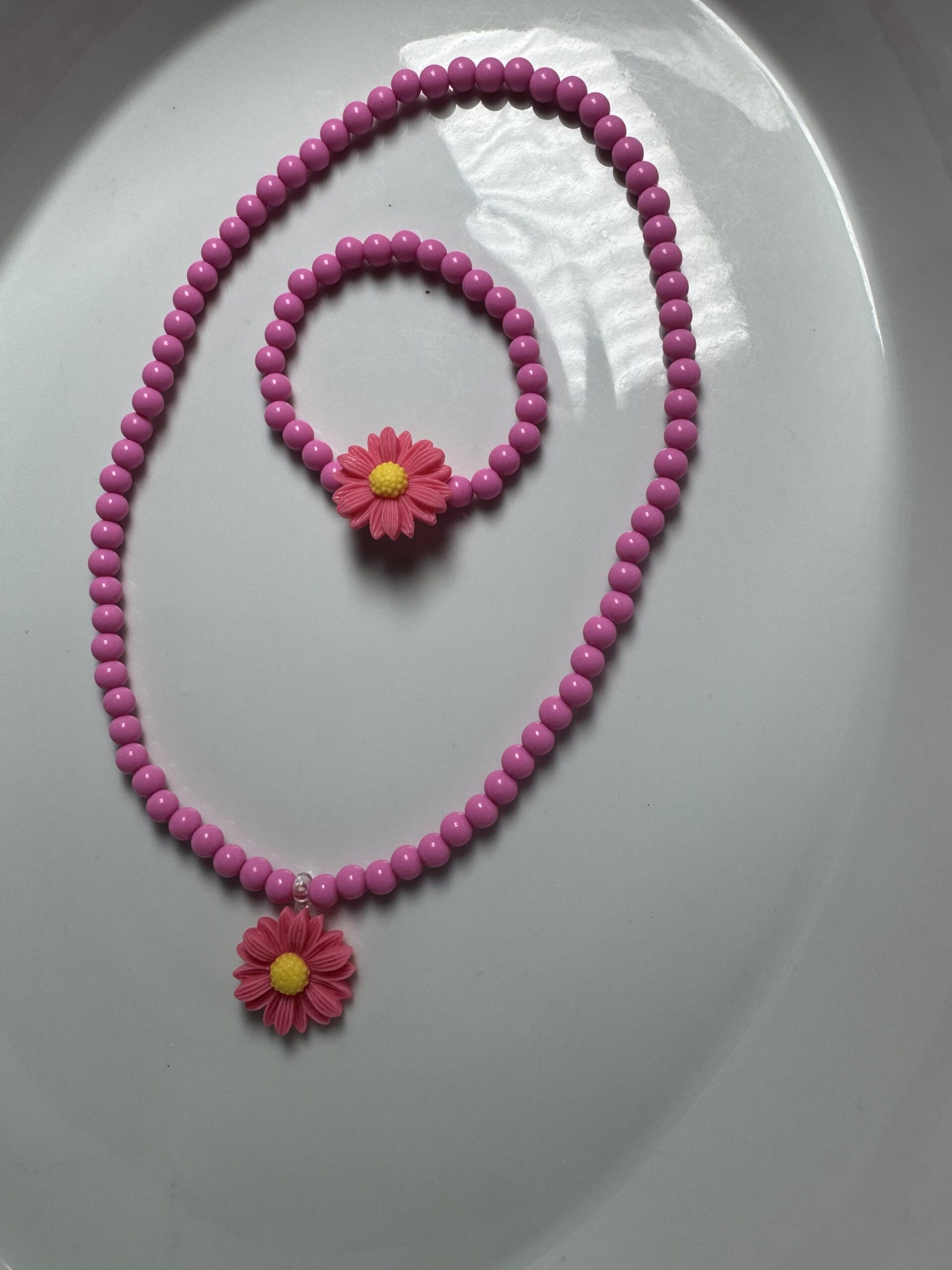Girls Multicolour 2pcs Beads Necklace Set - Image 2