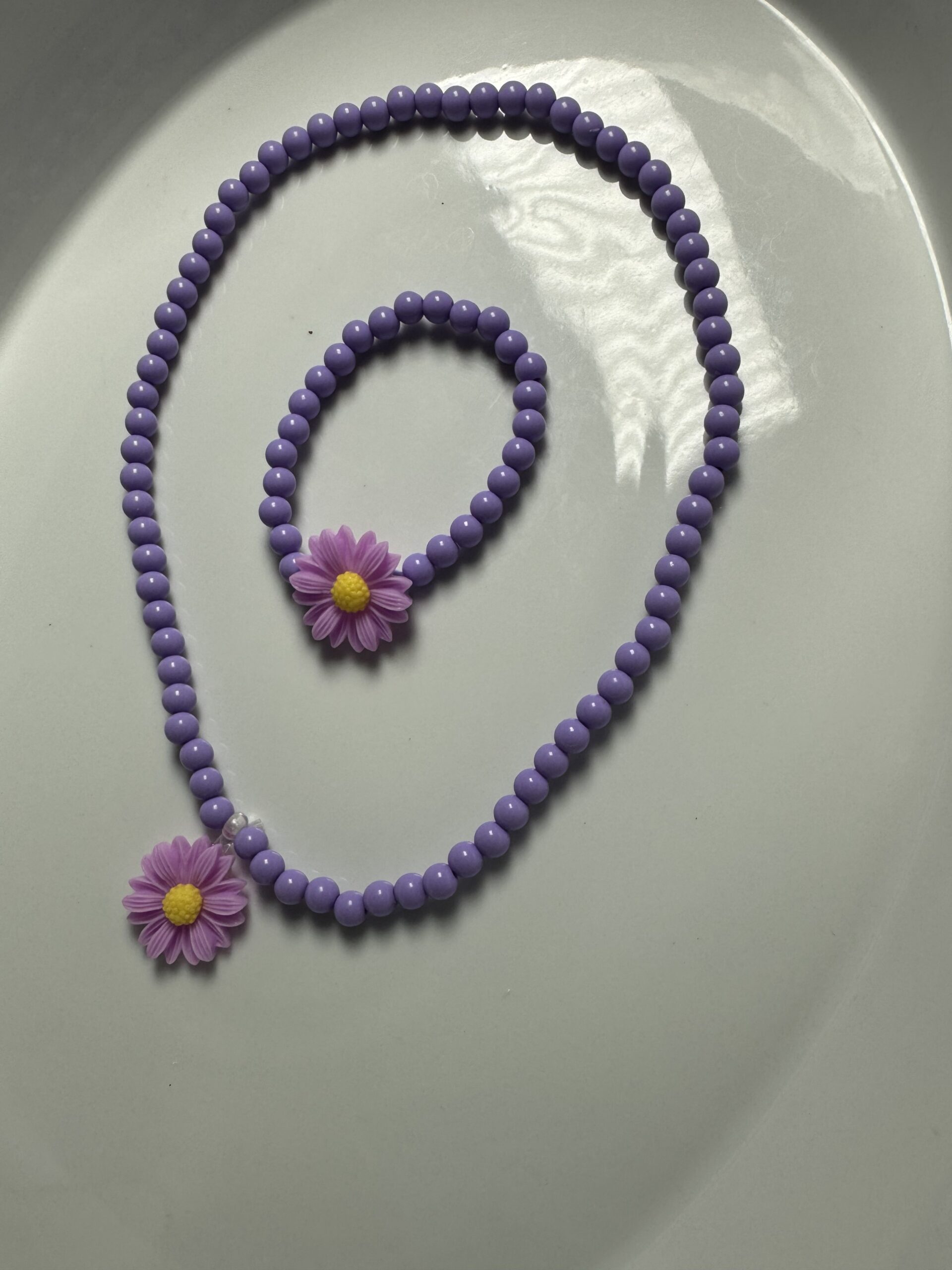 Girls Multicolour 2pcs Beads Necklace Set - Image 3