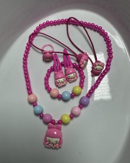 Girls Multicolour Fairy Tale Princess Necklace Set