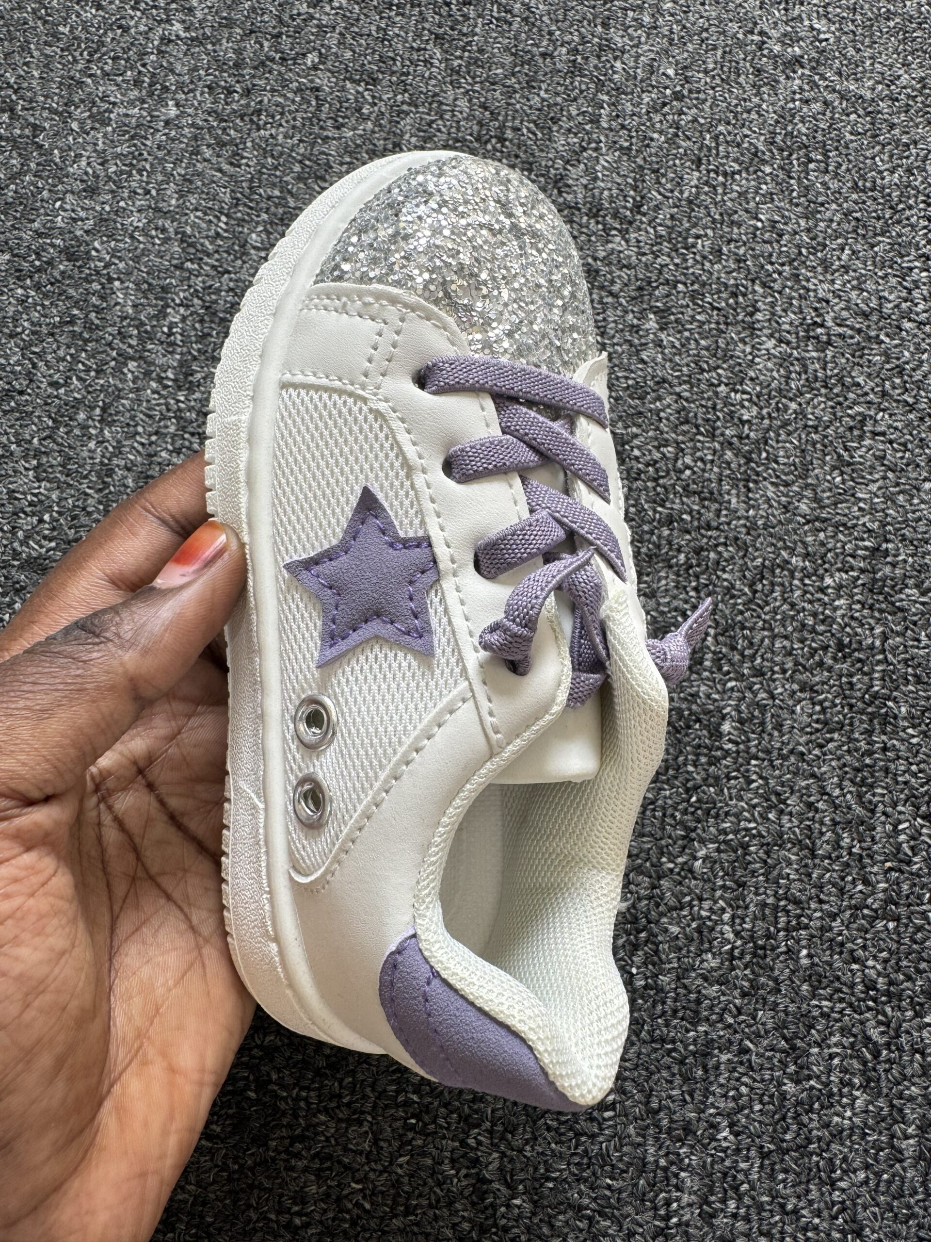 Boutique Purple, White & Silver Girls Sneakers