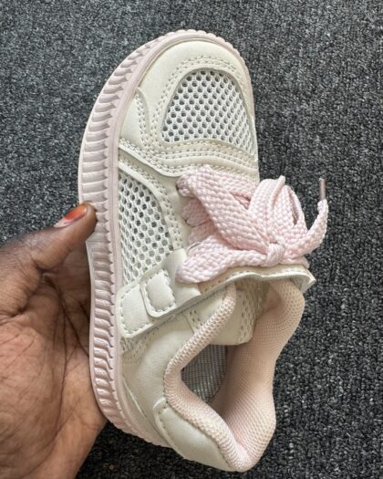 Boutique Pink & Cream Girls Sneakers
