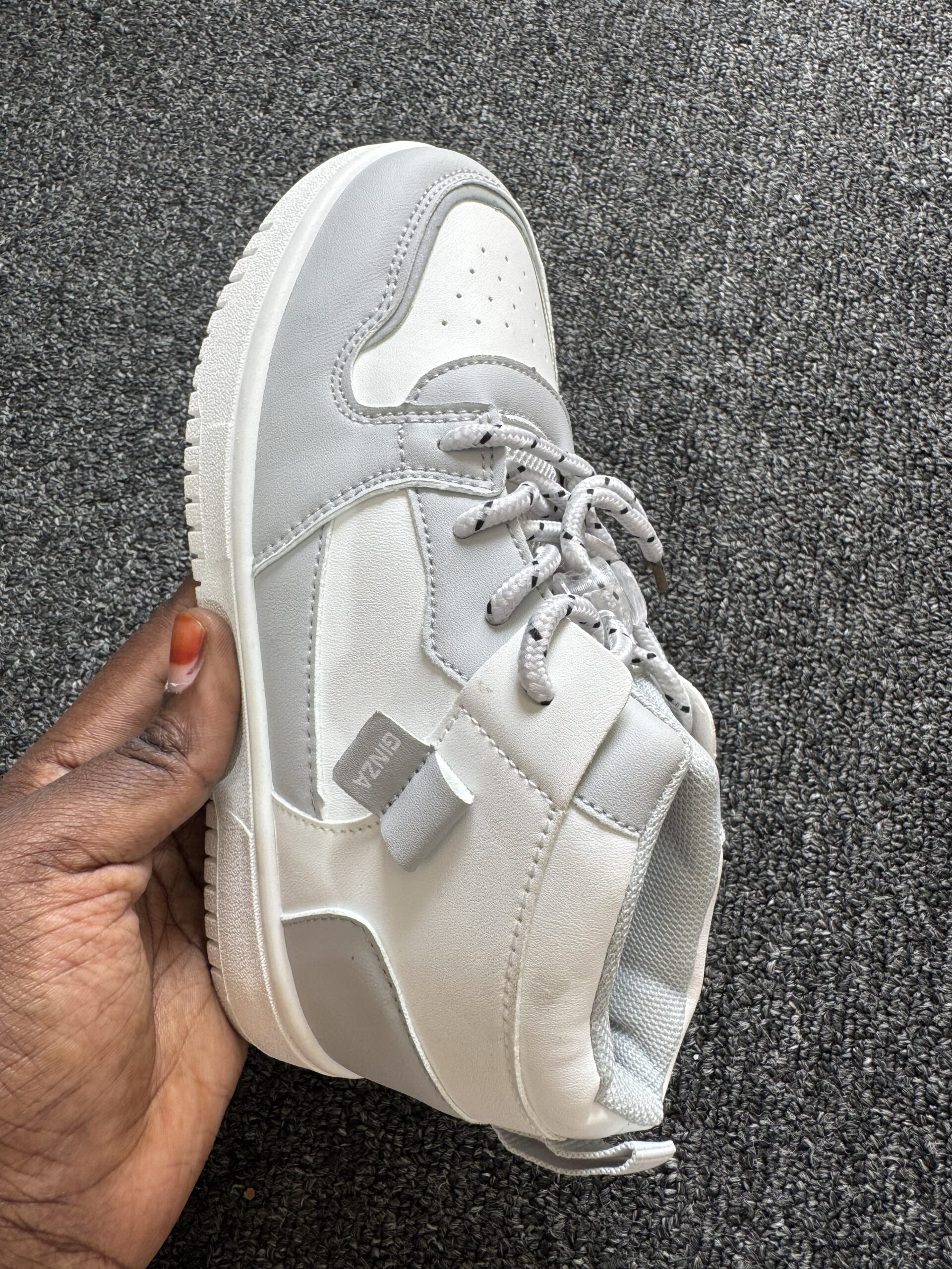 Boutique Standard White & Ash Boys Sneakers