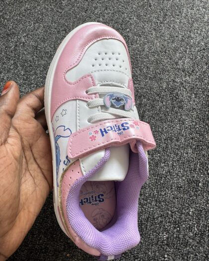 Boutique White & Pink Girls Sneakers