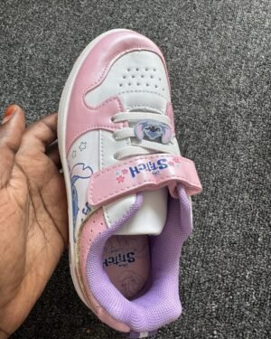 Boutique White & Pink Girls Sneakers