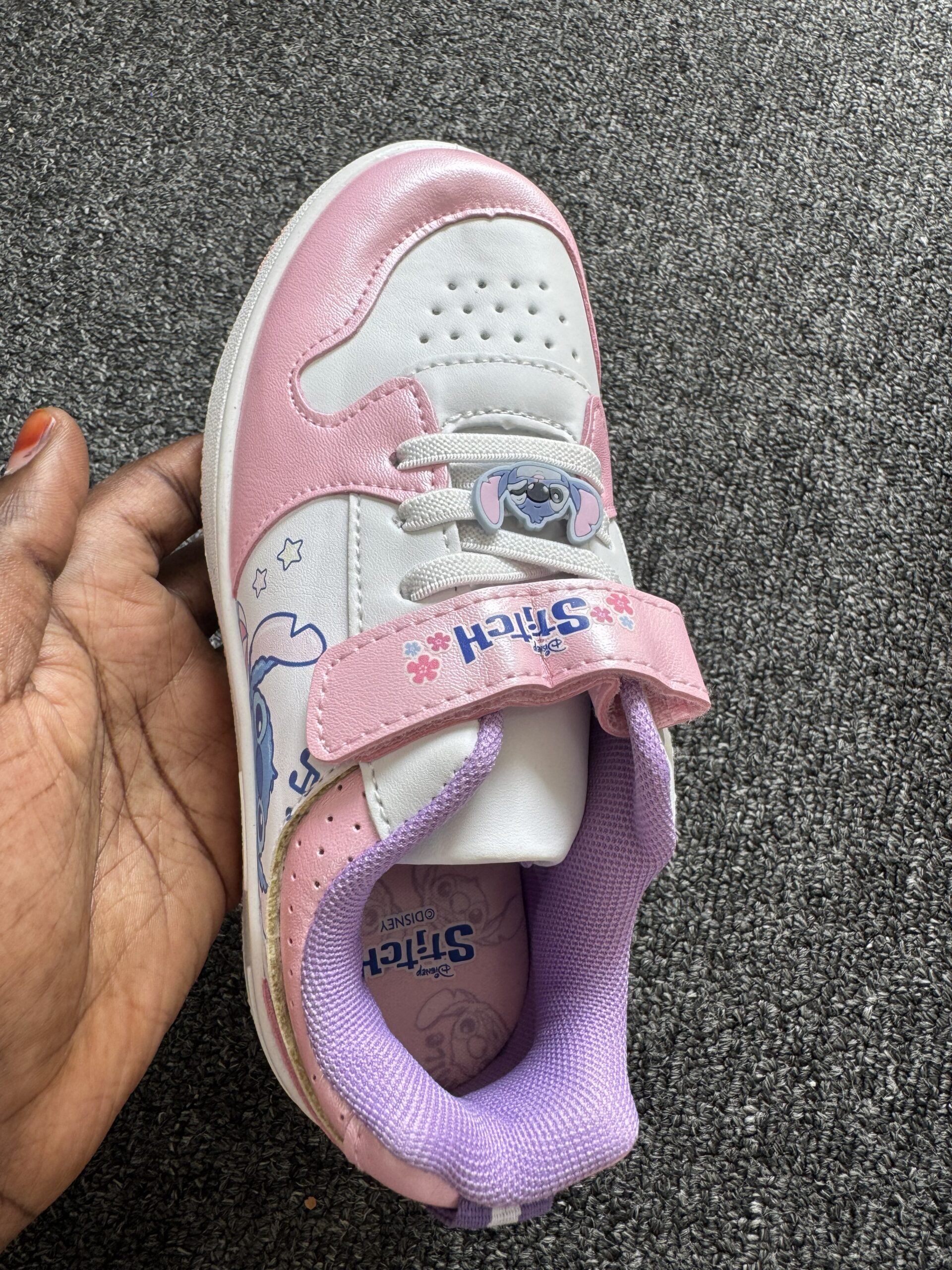 Boutique White & Pink Girls Sneakers