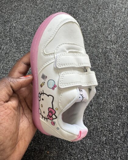 Boutique White & Pink Girls Sneakers