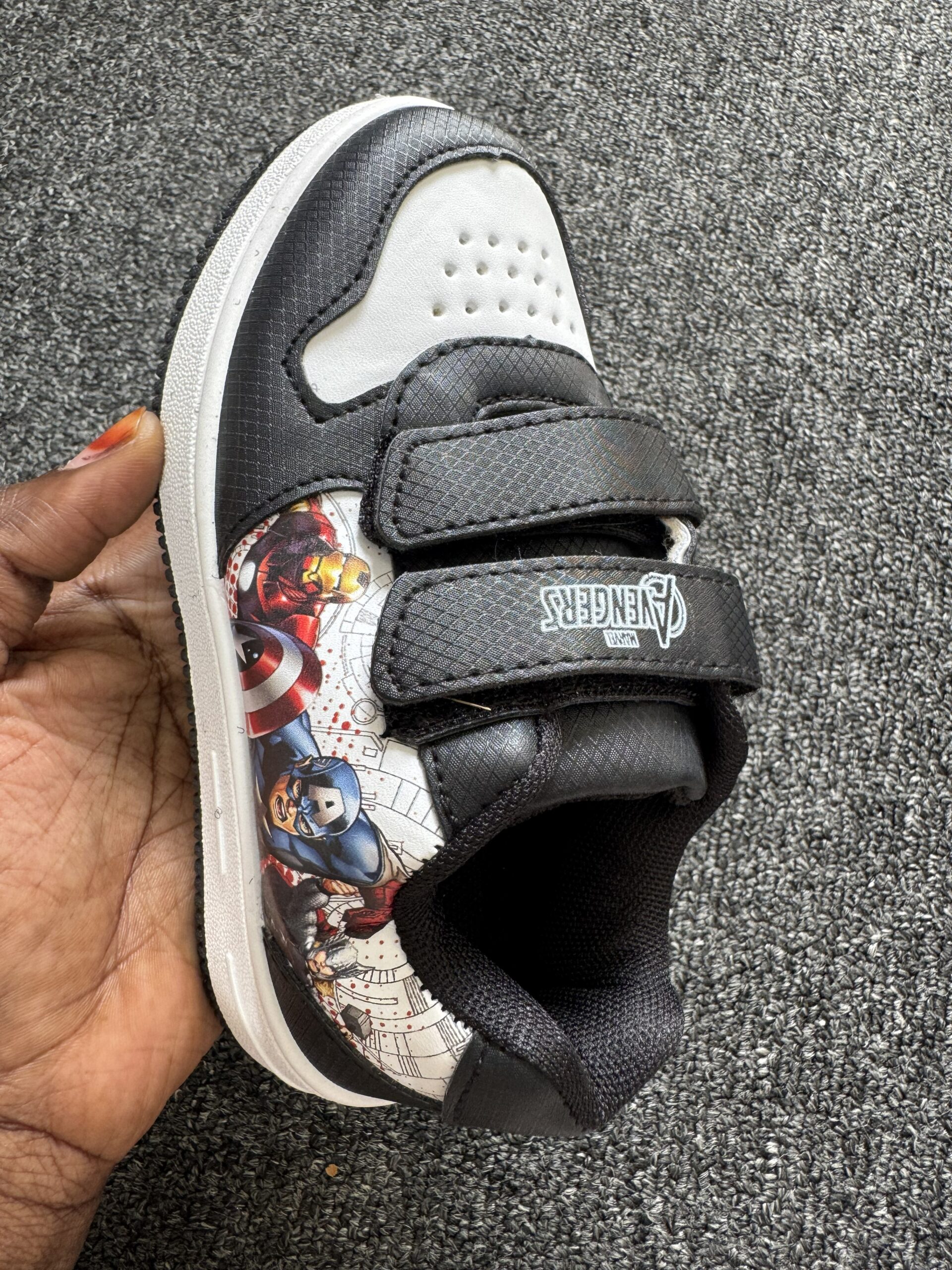 Boutique White, Black & Red Boys Sneakers