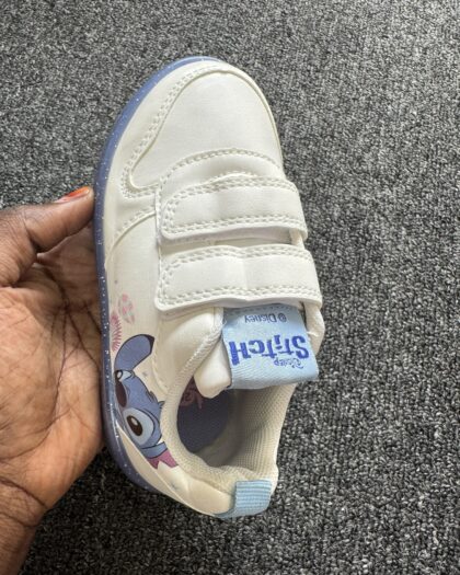 Boutique White & Blue Girls Sneakers