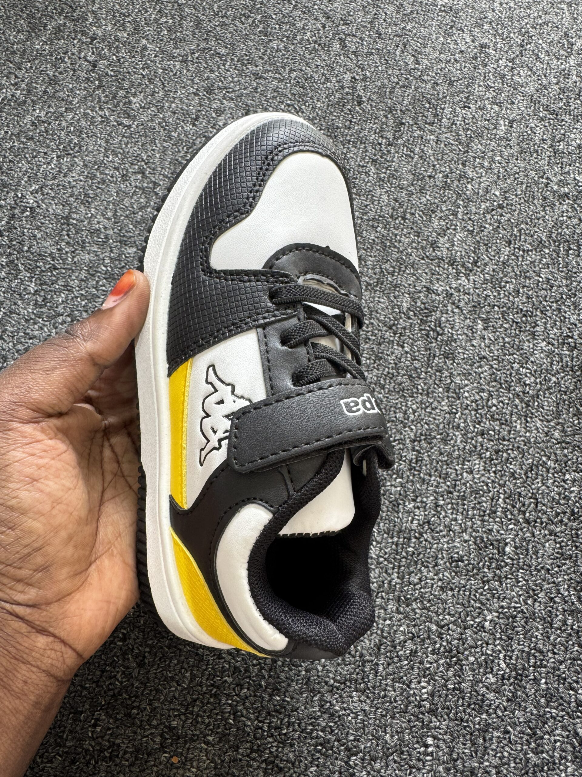 Boutique White, Black & Yellow Boys Sneakers