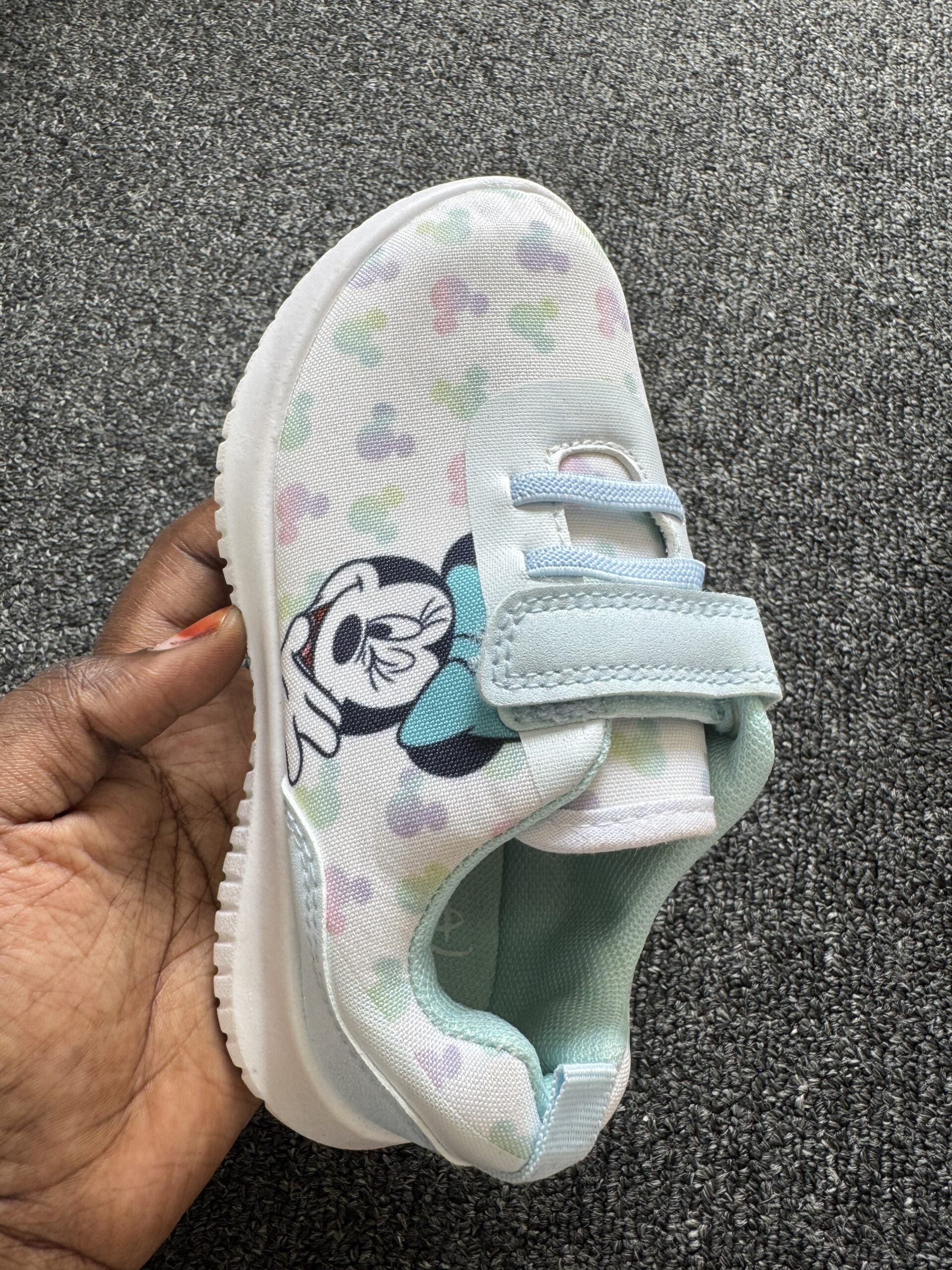 Boutique White & Blue Girls Sneakers