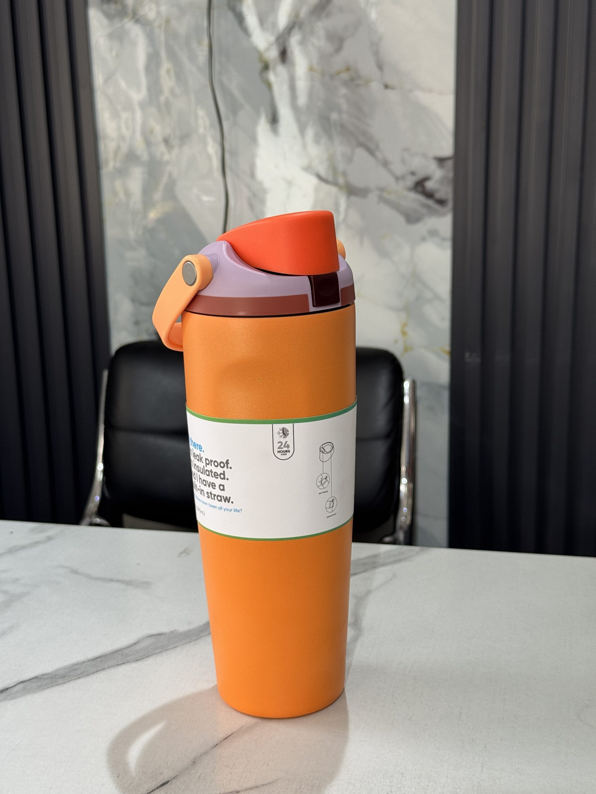 Owala Unisex Orange Stainless Steel Water Bottle