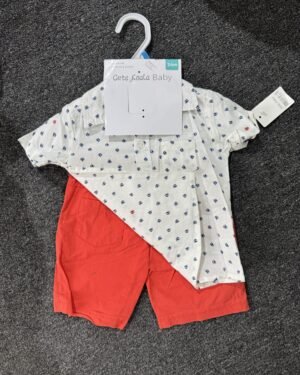 Boys White, Blue & Orange Corporate 2pcs Set