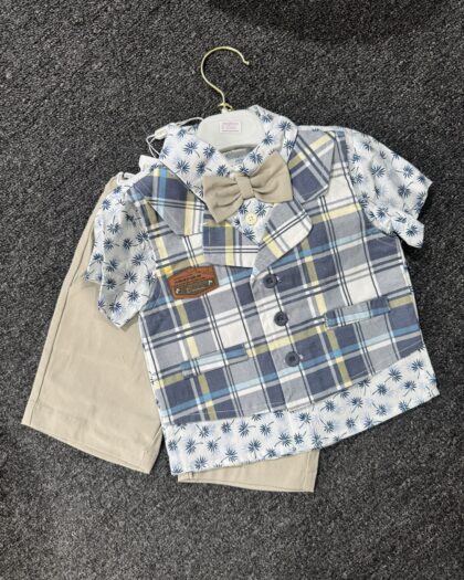 Boys Blue & White Corporate 2pcs Set