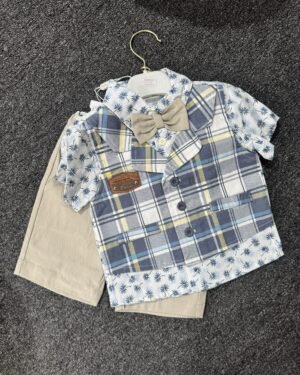 Boys Blue & White Corporate 2pcs Set