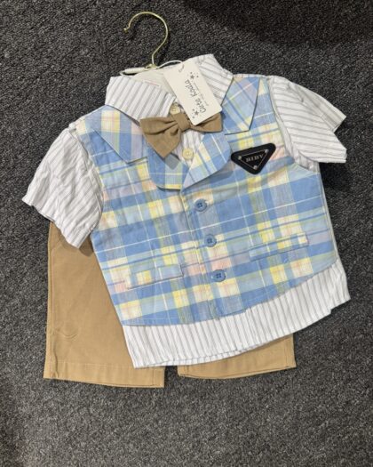 Boys Blue & White Corporate 2pcs Set