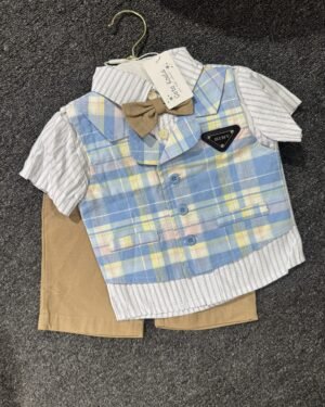 Boys Blue & White Corporate 2pcs Set