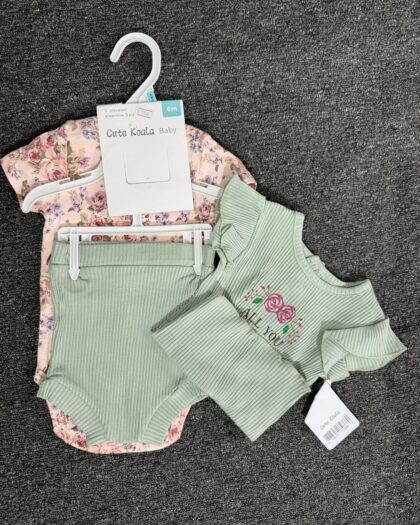 Girls Light Green 3pcs Set