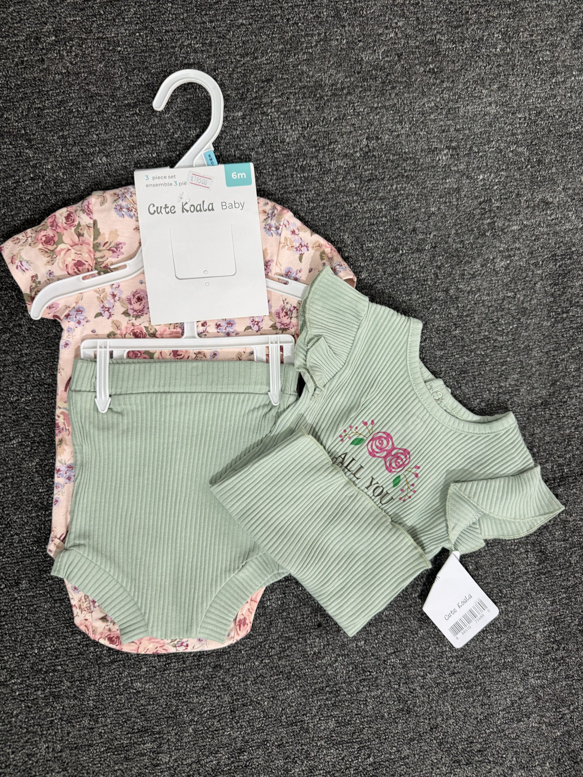 Girls Light Green 3pcs Set