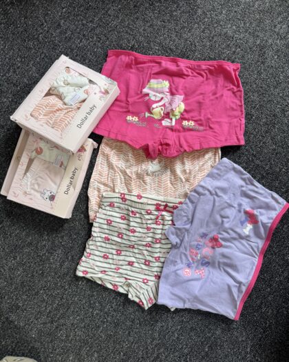 Girls Multicolour 2pc Dollar Baby Shorts Set
