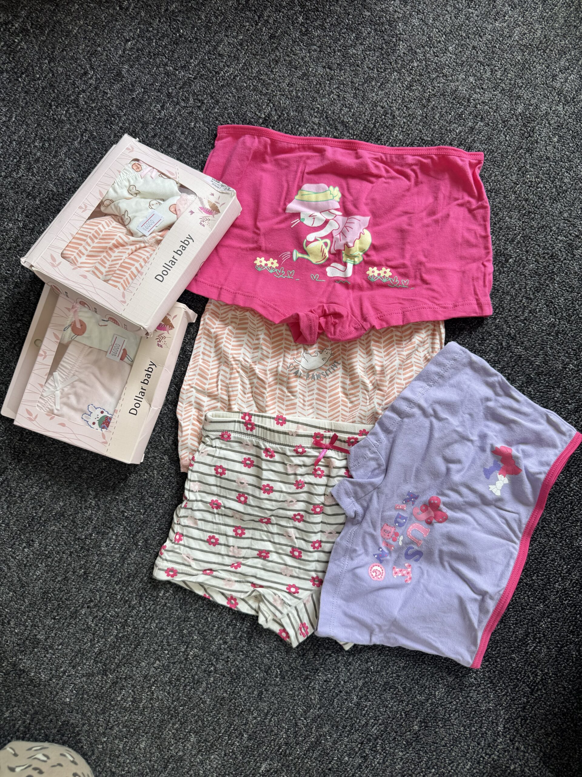 Girls Multicolour 2pc Dollar Baby Shorts Set