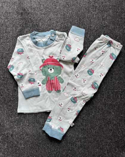 Boys Light Green Long Sleeve Nightwear Set