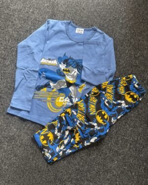 Boys Blue & Black Long Sleeve Nightwear Set
