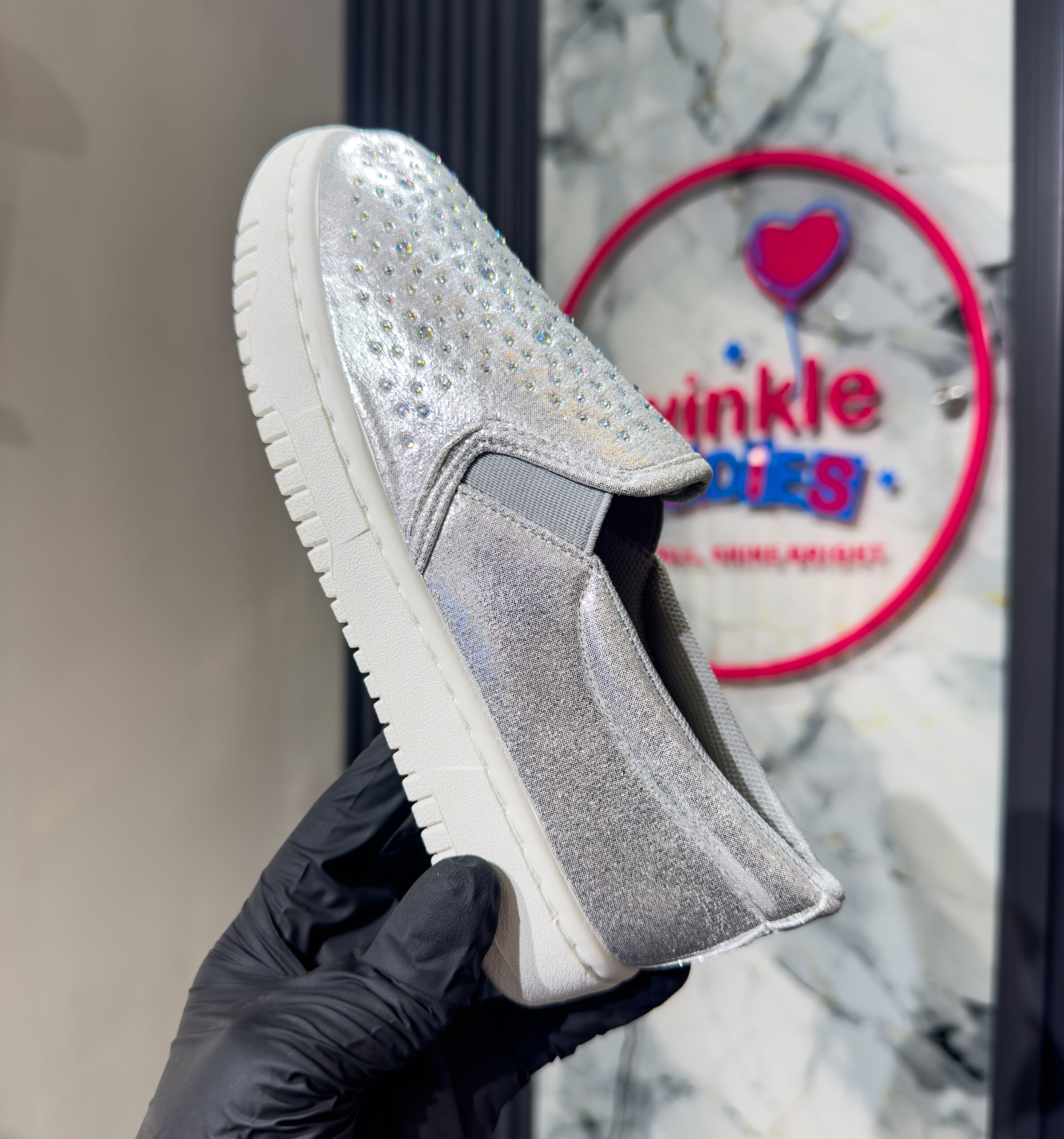 Boutique Standard Silver Girls Sneakers