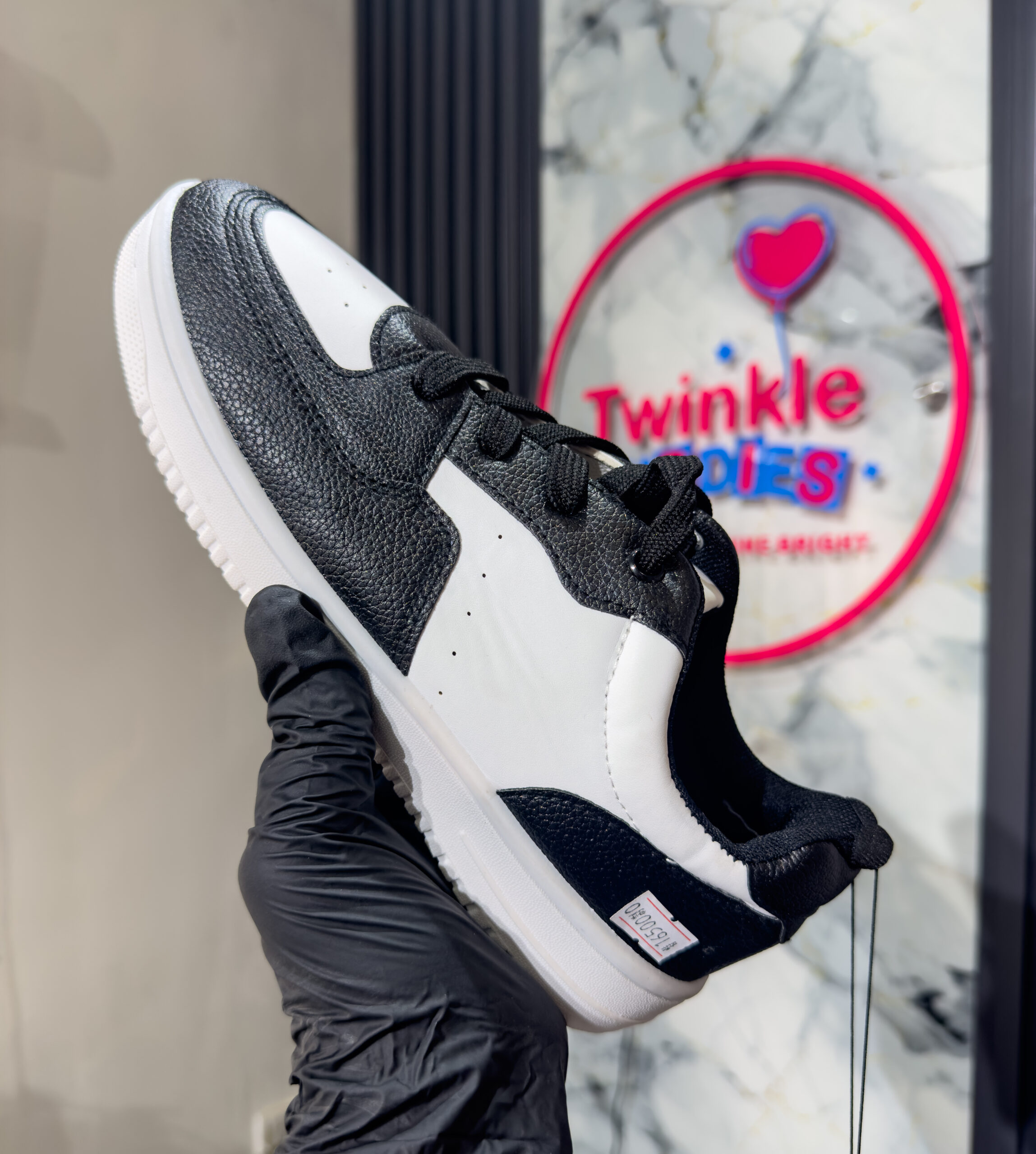 Boutique Standard Black & White Boys Sneakers