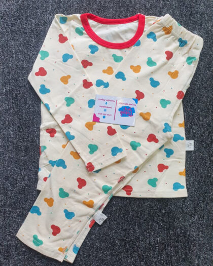 Unisex Multicolour Long Sleeve Nightwear Set